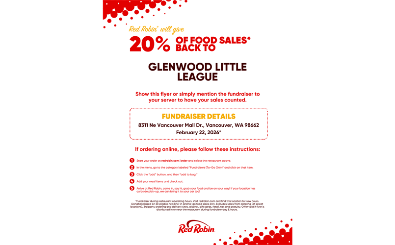 Red Robin Fundraiser 2/22/26